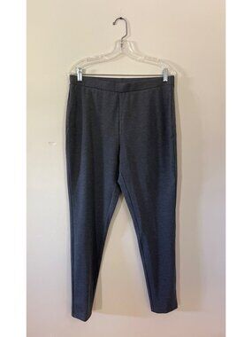 Chico's Womens Size 2R US Size 12R/14R Dark Gray Grey Flat Front Pants